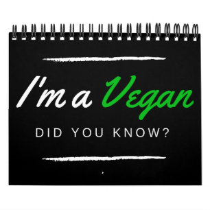 Calendário Soy vegan@ lo sabías? Eu sou vegano, você sabia?
