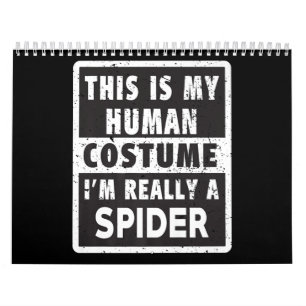 Calendário Spider Halloween Figurume Engraçado Aranha Fantasi