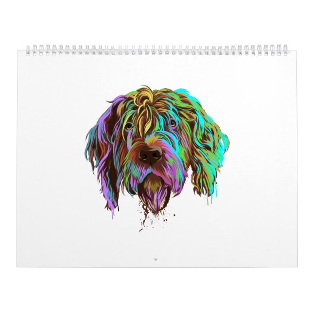 Calendário Splash Wirehaired Apontando o Griffon (Capa)