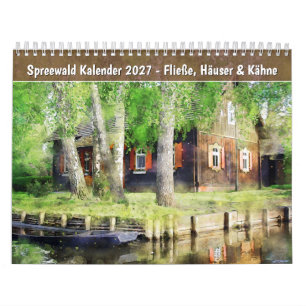 Calendário Spreewald 2026 – Rios, Casas & Barcos