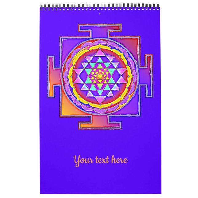 Calendário Sri Yantra - Símbolo hinduísmo Design 1 (Capa)