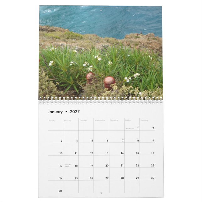 Calendário St John, USVI (Jan 2027)