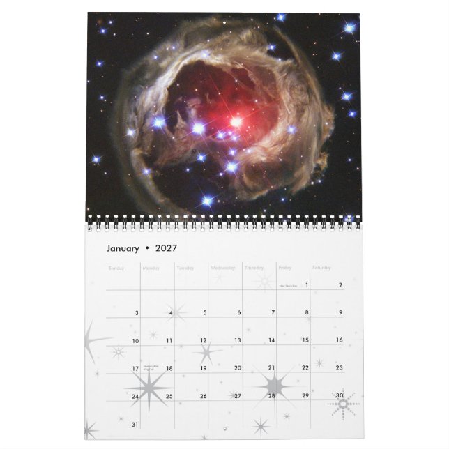 Calendário Stars Star Clusters 2015 (Jan 2027)