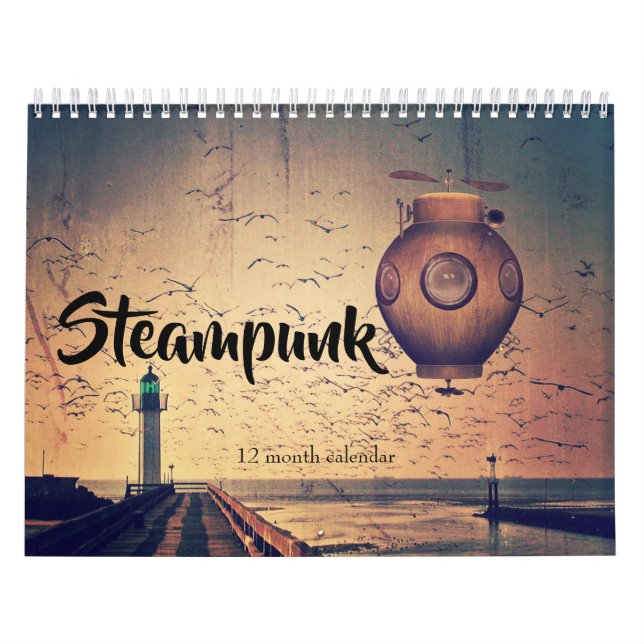 Calendário Steampunk 2026 Fantasy (Capa)