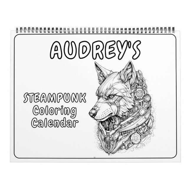 Calendário Steampunk Animals Coloring Calendar (Capa)