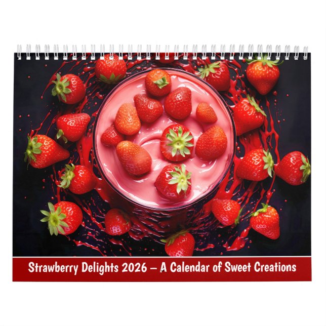 Calendário Strawberry Delights 2026 – A Calendar of Sweet Cre (Capa)