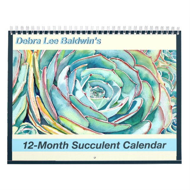 Calendário Suculento de 12 Meses de Debra Lee Bald (Capa)