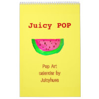 Calendário suculento do pop art do POP por