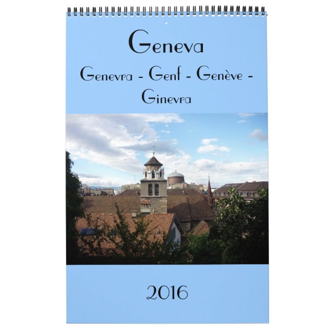 Calendário suiça 2016 de Genebra (Capa)