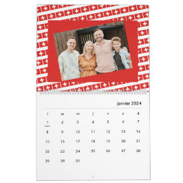 Calendário Suíça | Adicione sua foto com o sinalizador suíço 