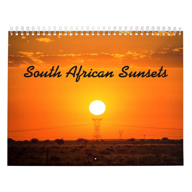 Calendário Sul - pôr do sol africano (Capa)