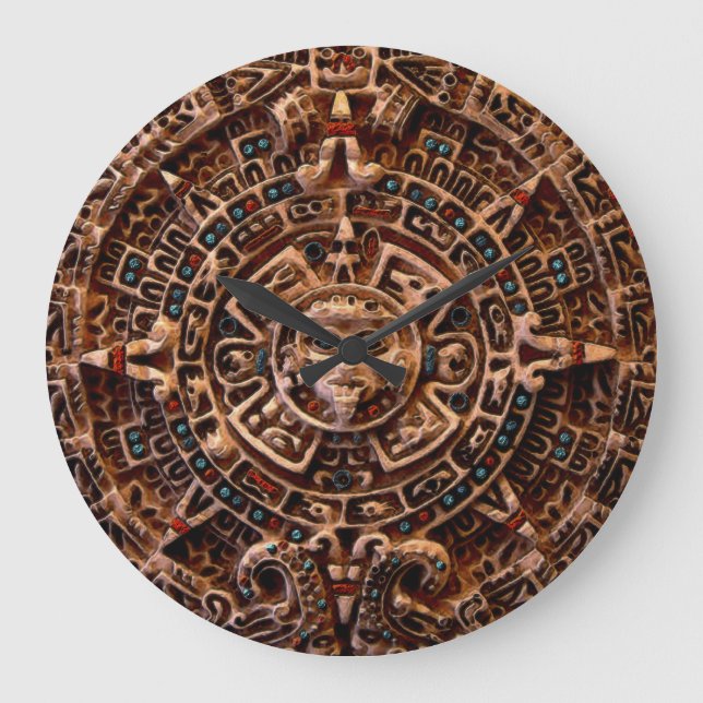 Calendário Sun Mayan Aztec Relógio Histórico Mexic (Frente)