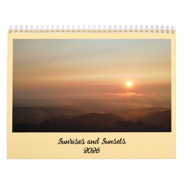 Calendário Sunrises and Sunsets 2026 (Capa)