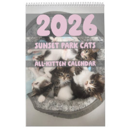 Calendário Sunset Park Cats | 2026 Calendar | Kittens