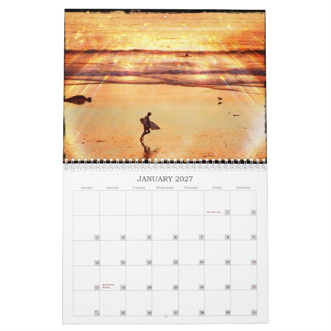 Calendário surpreendente do pôr do sol 2013 (Jan 2027)