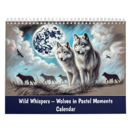 Calendário Susurros Selvagens – Lobos em Momentos Pastel