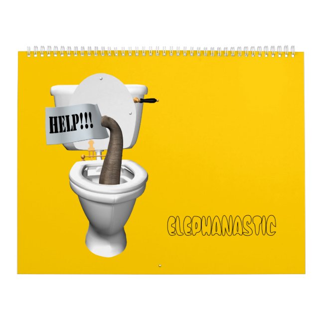 Calendário Sweet Funny Elephant Crossures 2023 (Capa)