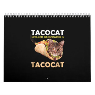Calendário Tacocat Taco, Engraçado, Gato Ortografado Para Tr