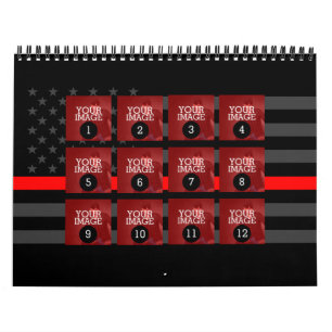 Calendário Tão Fácil quanto 1 a 12 Sua Própria Linha Vermelha