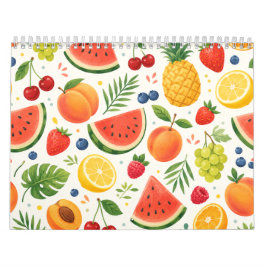 Calendário Tecido de Padrão de Frutas de Verão | Melancia Tro