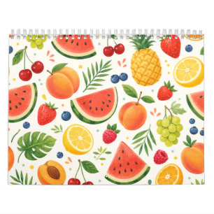 Calendário Tecido de Padrão de Frutas de Verão Melancia Tro