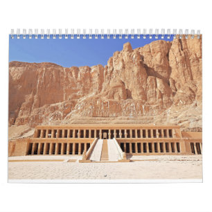 Calendário Templo de Hatshepsut no Egito Antigo Paisagem 2025
