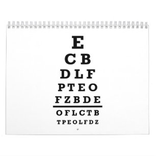 Calendário Teste da carta de olho