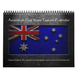 Calendário Textura do apedrejamento da bandeira australiana