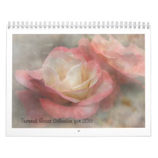 Calendário Textured dos rosas para 2015