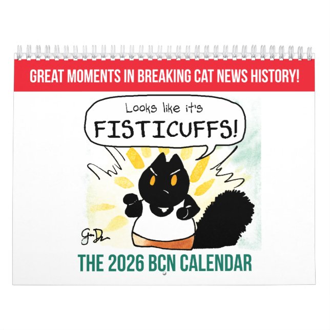 Calendário The 2026 Breaking Cat News Calendar (Capa)