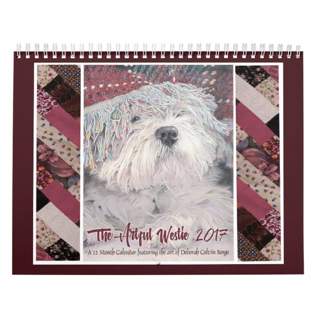 Calendário The Artful Westie 2017 (Capa)