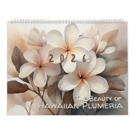 Calendário The Beauty of Hawaiian Plumeria Large Calendar