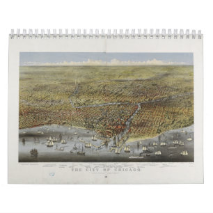 Calendário The City of Chicago Illinois de 1874