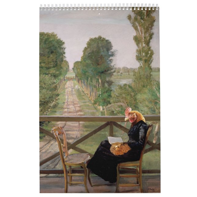 Calendário The Museum of Fine Art Chickens 2025 Calendar (Capa)