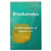 The New 2026 Brushstrokes Single Page Calendar