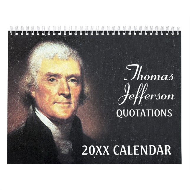 Calendário Thomas Jefferson cita fotos presidenciais (Capa)