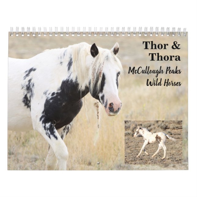 Calendário Thor & Thora em McCullough Peaks Cavalos Selvagens (Capa)