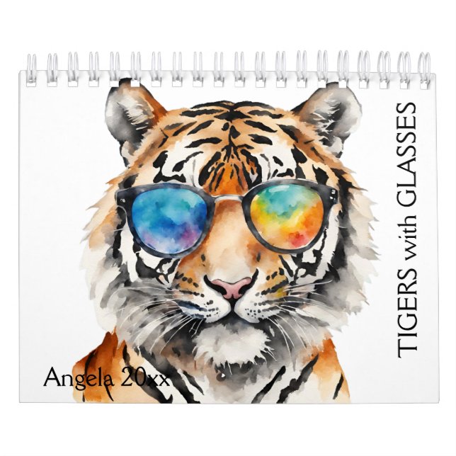 Calendário Tigres de Aquarela (Capa)