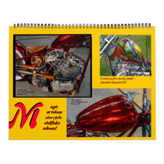 Calendário Tinta de Motocicleta de Enorme Tamanho do Metalfla