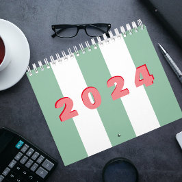 Calendário Tipografia Simples Moderna Distribuída