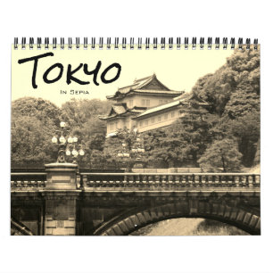 Calendário tokyo sepia 2025