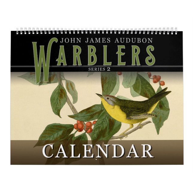 Calendário Toutinegras de John Audubon 2 pássaros do (Capa)