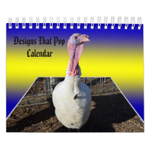 Calendário Trabalhos de arte loucos que estalam,