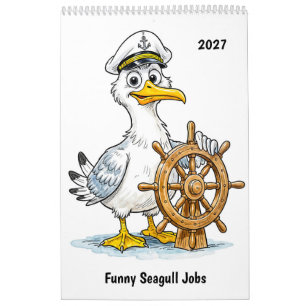 Calendário Trabalhos Engraçados de Gaivotas
