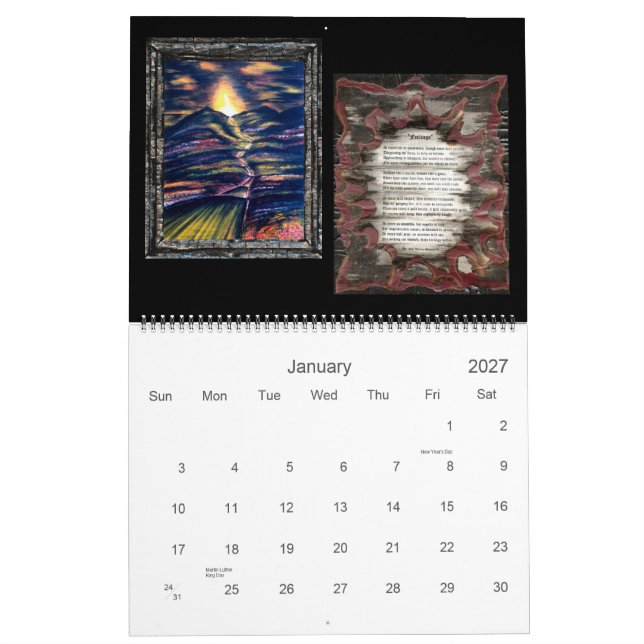 Calendário Trajeto da coleção da vida (Jan 2027)
