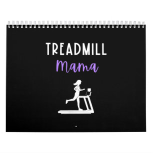 Calendário Treadmill Mamãe Runner Mãe Trabalhando No Ginás