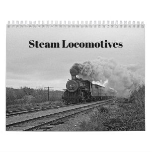 Calendário Trem de Locomotiva Vintage Aniversário khaki Viage