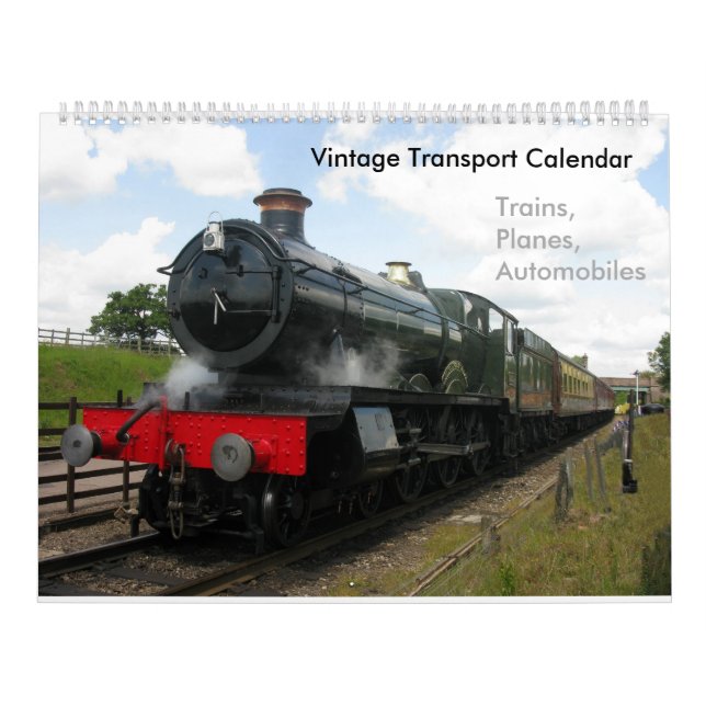 Calendário Trem railway do vapor do vintage (Capa)
