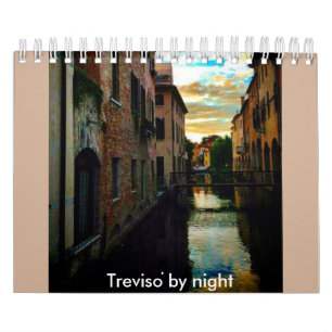 Calendário Treviso em a noite