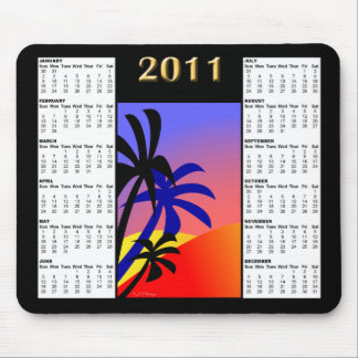 Calendário tropical Mousepad das palmas 2011